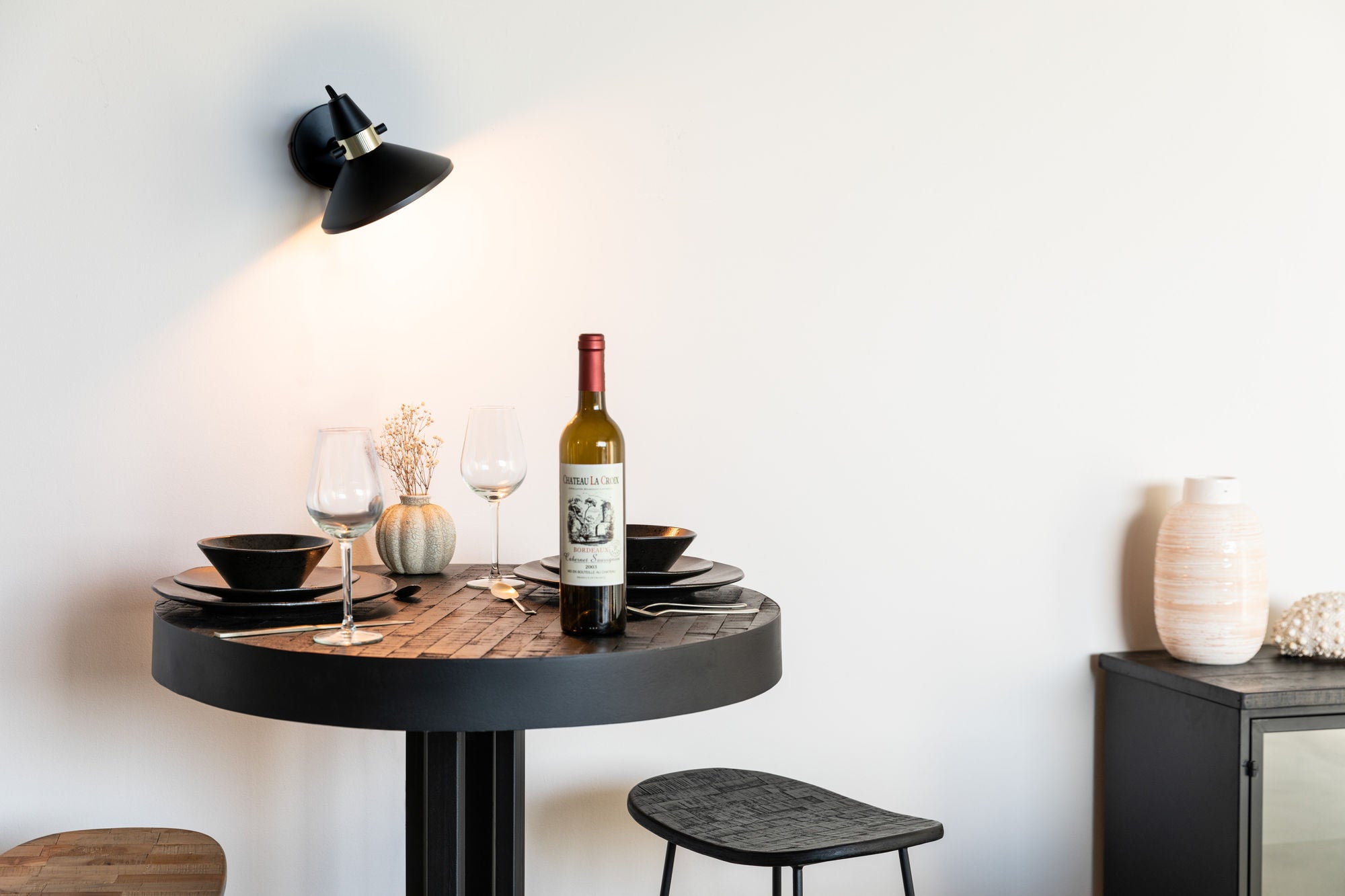 Jona Black & Gold Wall Light